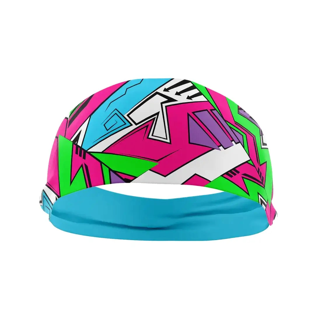 GT vaporwave geometric performance headband for youth athletes