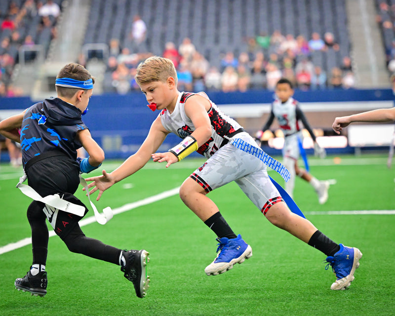 Youth flag football championship game at AT&T Stadium