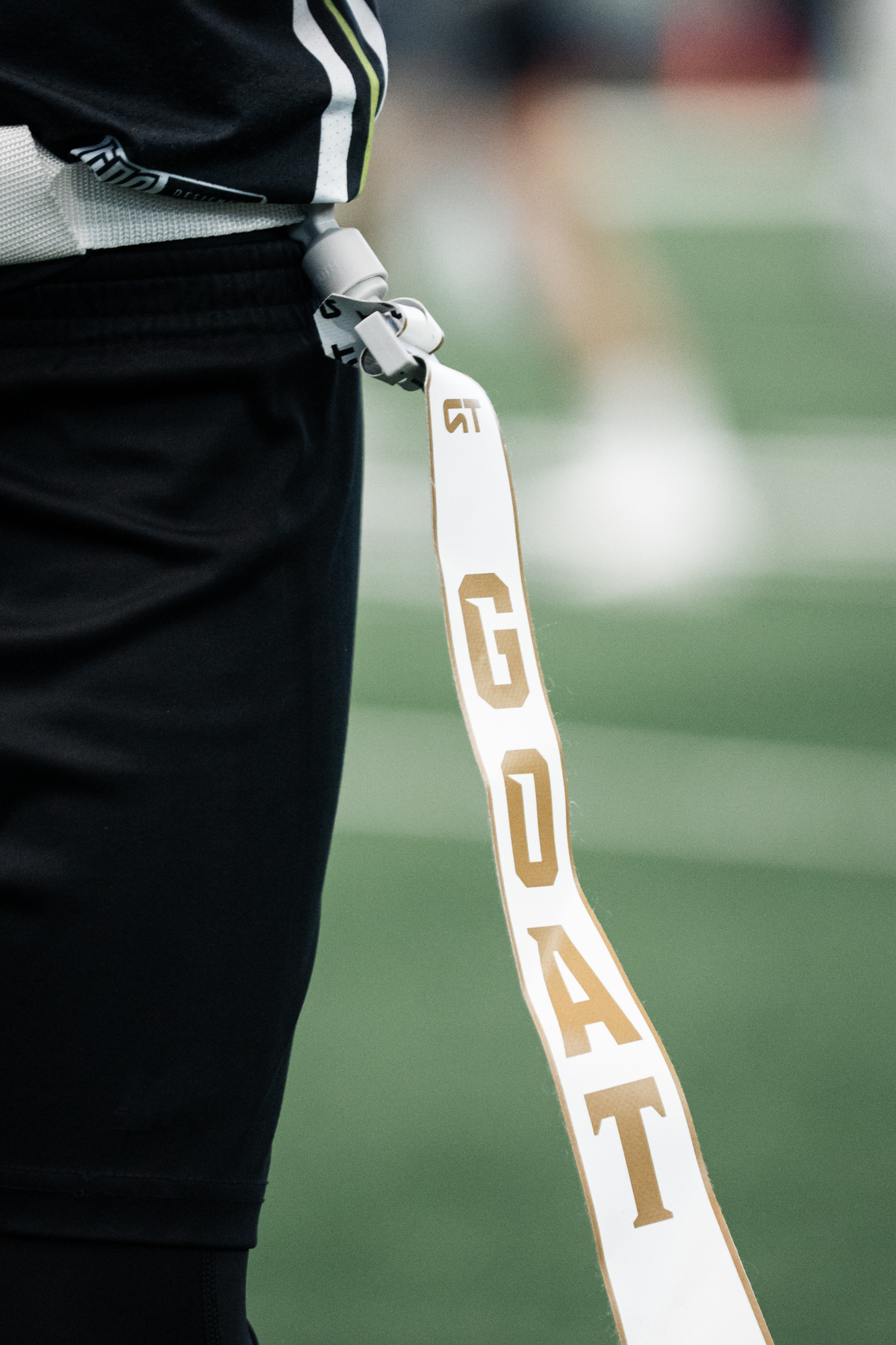 Custom GOAT team flag on a GT flag belt
